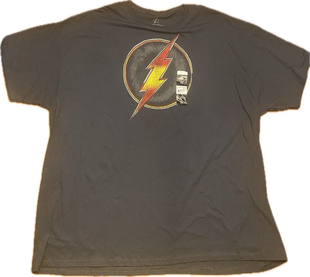 New Mens Medium Flash DC Comics Gray Shirt 3XL Superhero NWT
